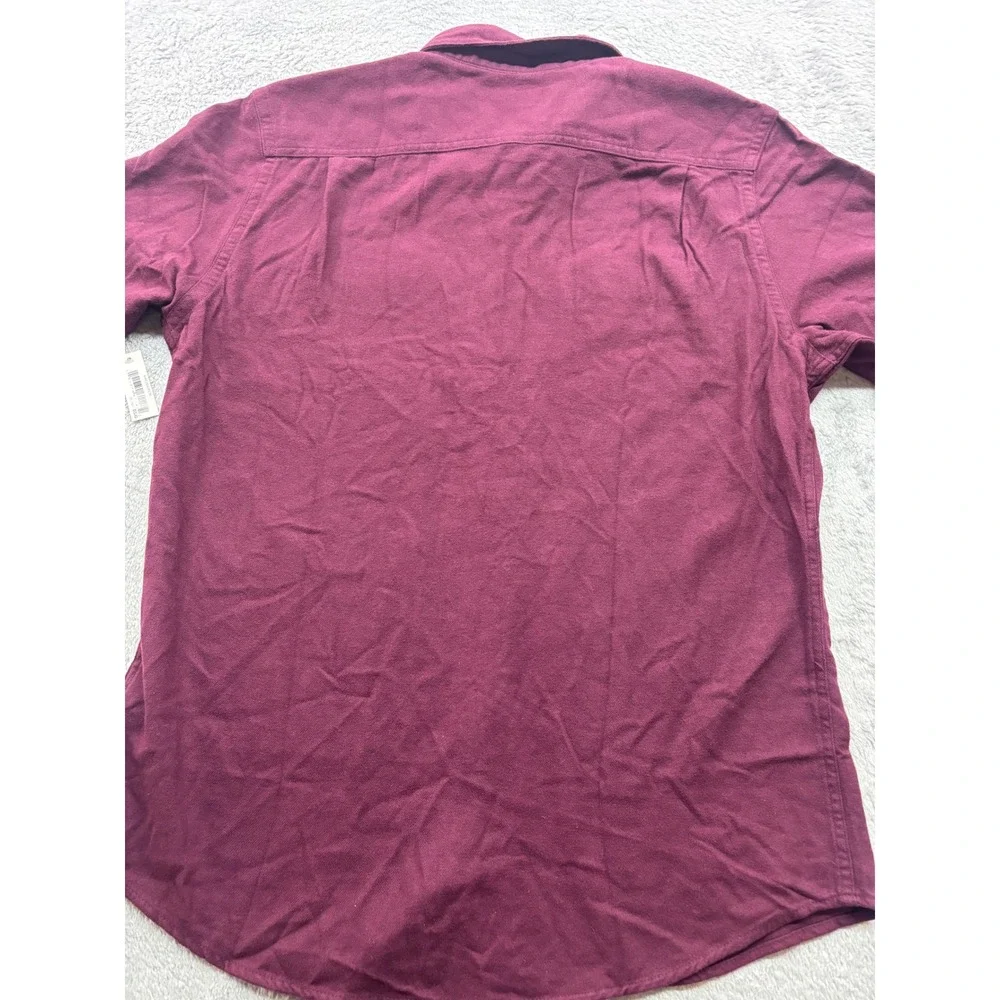 Amazon Essentials Mens Slim Fit‎ Flannel Shirt Burgundy MAE25002FL18 Large NWT